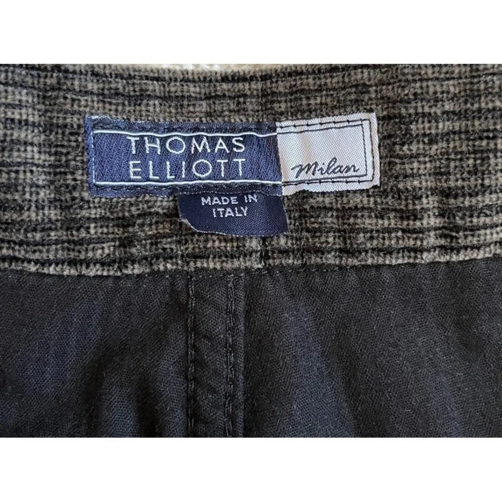 Thomas Elliott Milan Mens Corduroy Pants Brown Made in Italy Straight Leg 36x32